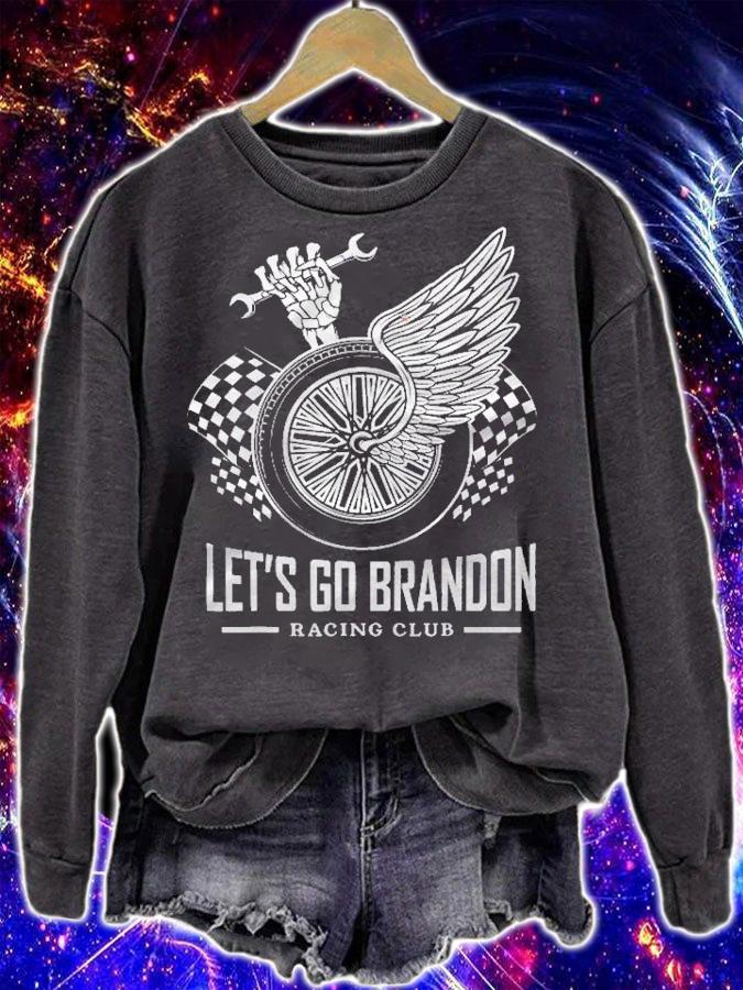Lets Go Brandon Cool Racing Motor Funny Conservative Gift Shirt