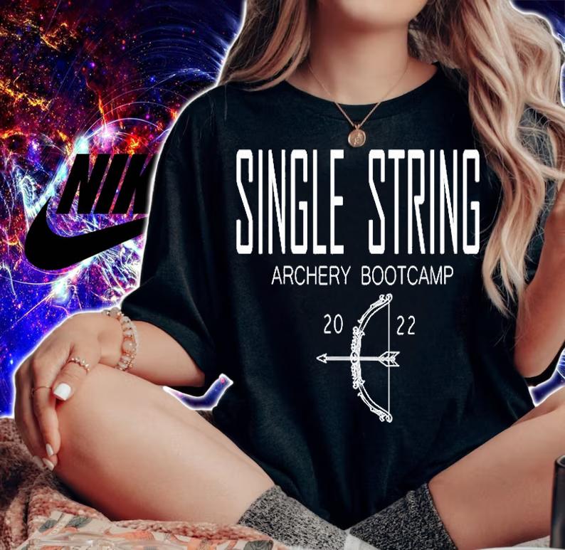 Single String Archery Bootcamp 2022 T-Shirt woman shirt