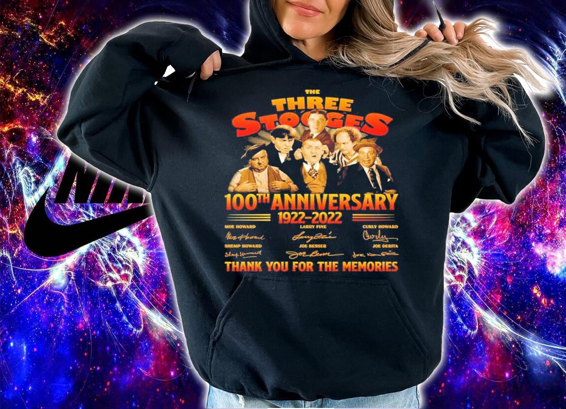The Three Stooges 100th Anniversary 1922-2022 Signatures Thank You For The Memories Shirt