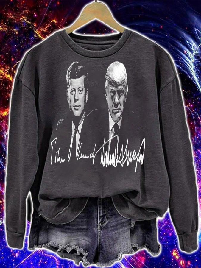Trump Kennedy Donald Trump USA Presidents Signature Gift T-Shirt sweatshirt