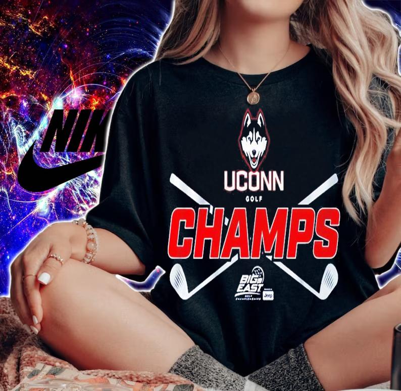 UConn Golf Champs Apparel Men's Golf shirt t-shirt woman shirt
