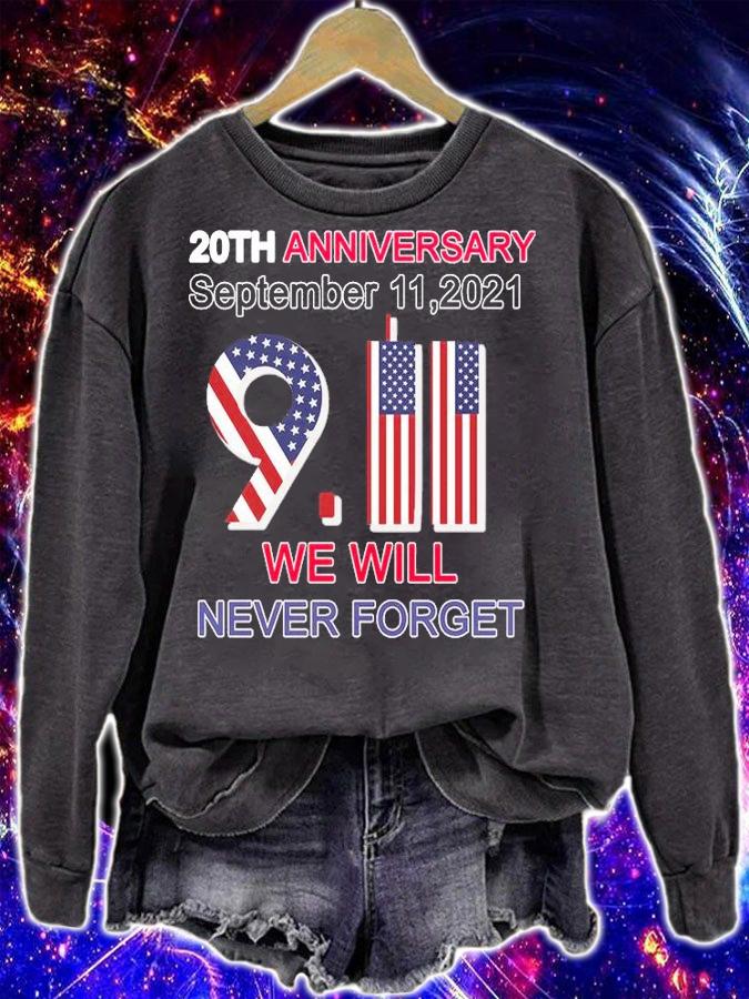 20th anniversary september 11 2021 we will never forget shirt