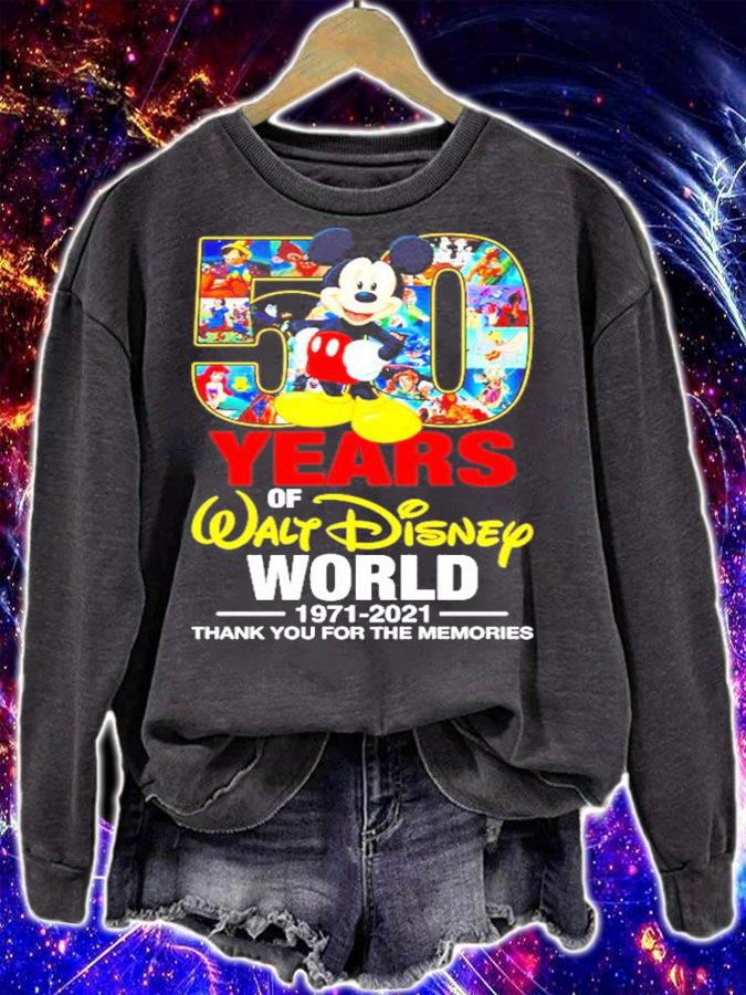 50 years of Walt Disney world 1971-2021 thank you for the memories shirt sweatshirt