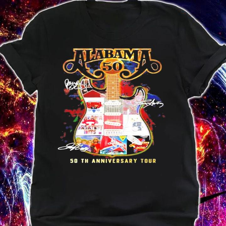 Alabama 50th anniversary tour signatures shirt