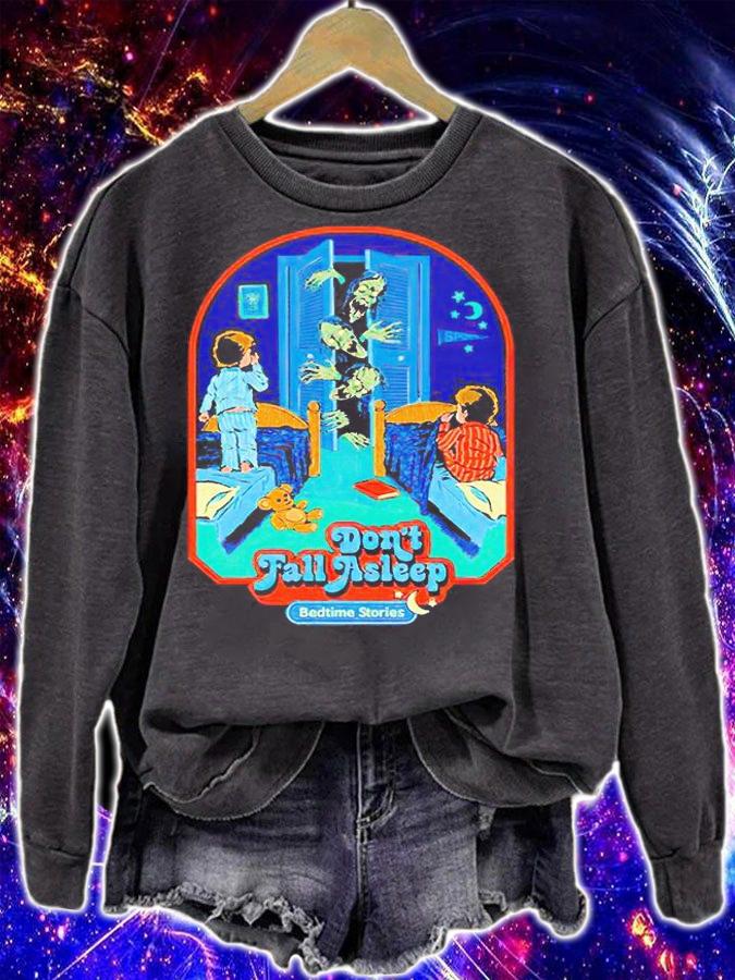 Don't fall asleep bedtime stories Halloween T-shirt sweatshirt