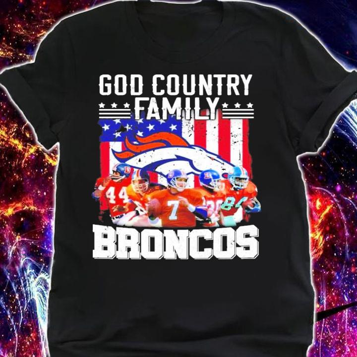 God country family Denver Broncos American flag shirt shirt