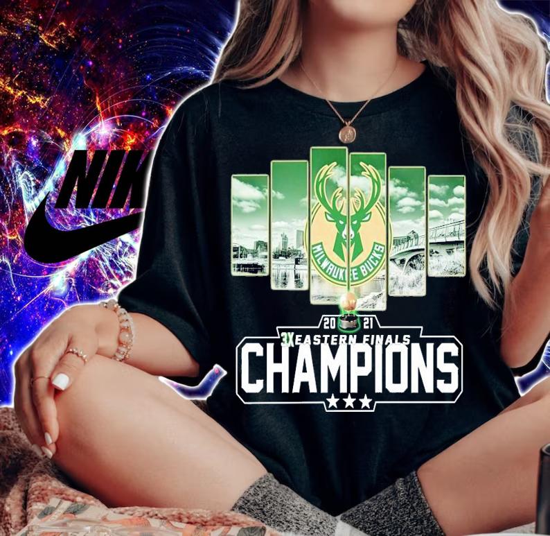 Milwaukee Bucks 2021 3X Eastern Finals Champions shirt woman shirt