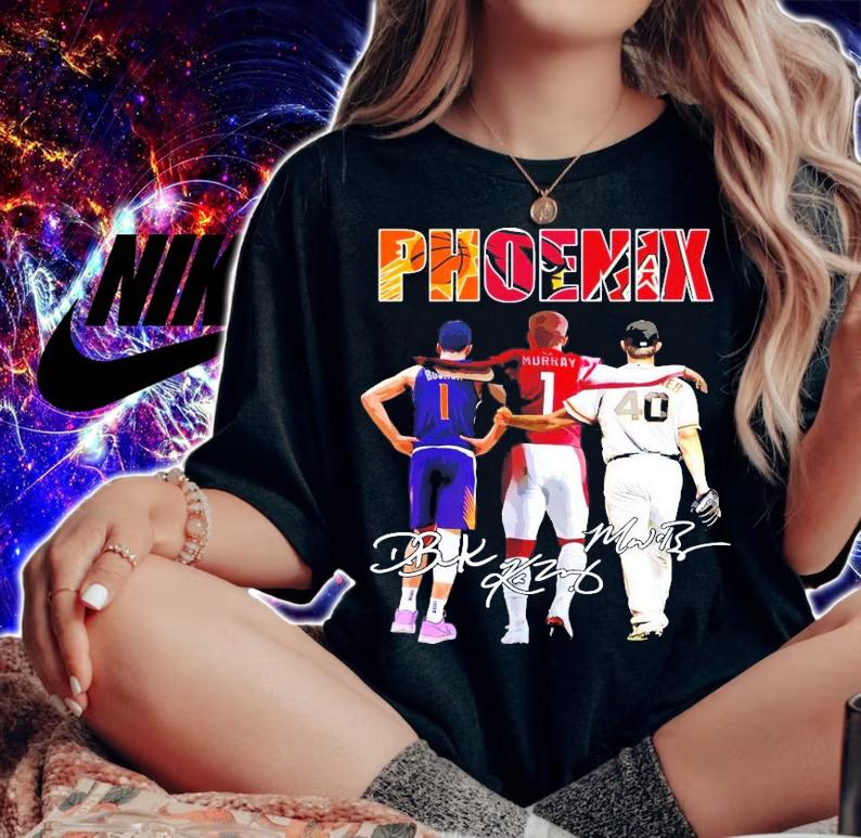Phoenix Devin Booker Kyler Murray signatures t-shirt
