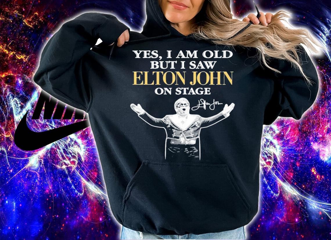 Yes I am old but I saw Elton John on stage signature shirt