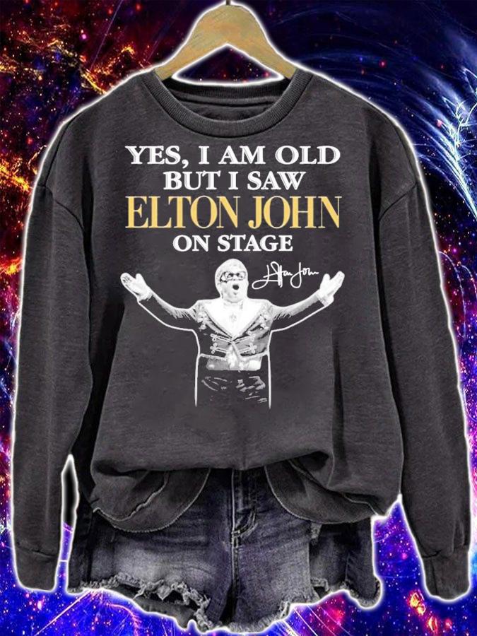 Yes I am old but I saw Elton John on stage signature shirt
