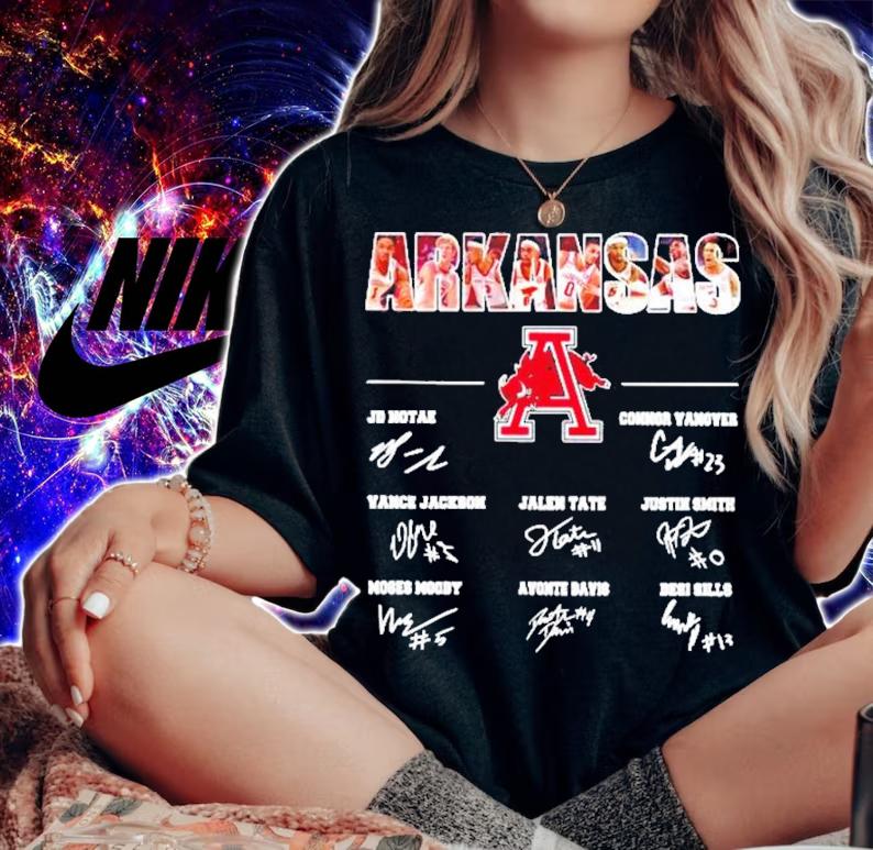 Arkansas Razorbacks Team Basketball 2021 signatures shirt woman shirt