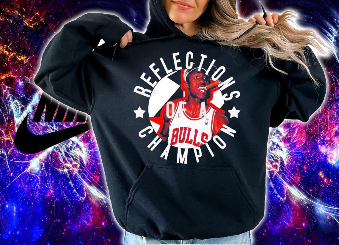 Bulls reflections of a Champion shirt