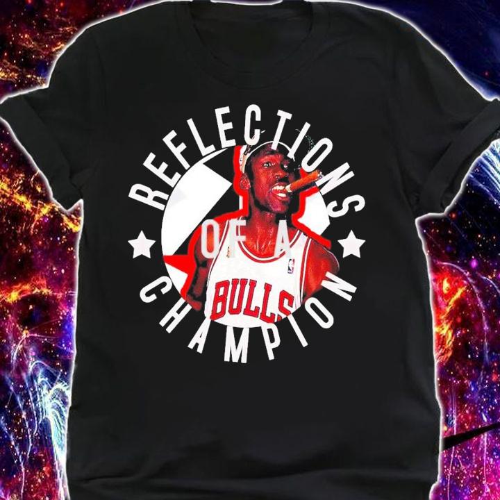 Bulls reflections of a Champion shirt