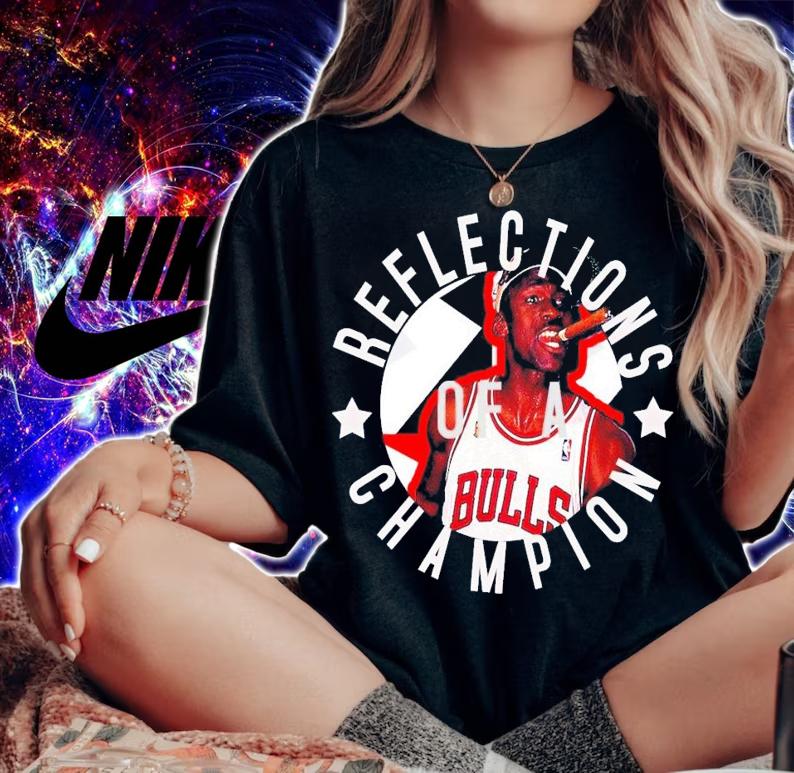 Bulls reflections of a Champion shirt