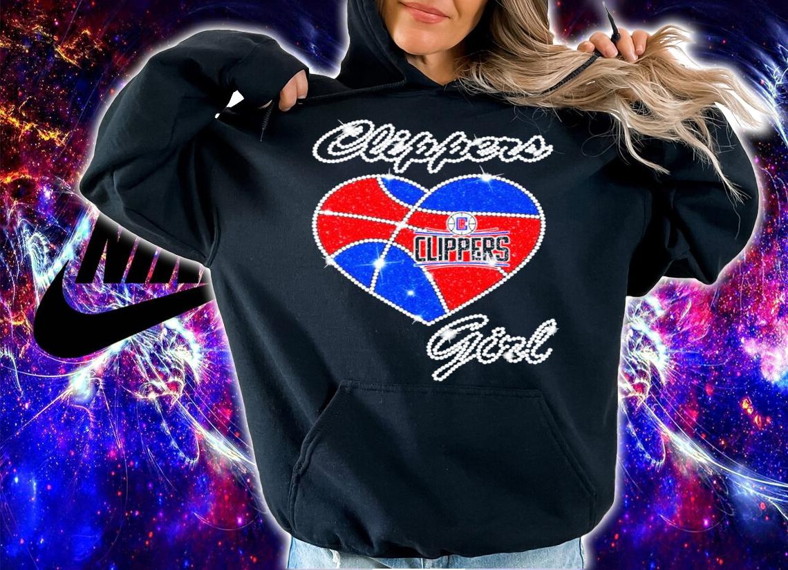 Clippers girl heart shirt hoodie