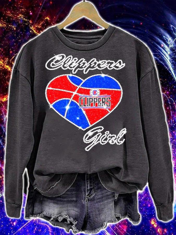 Clippers girl heart shirt sweatshirt