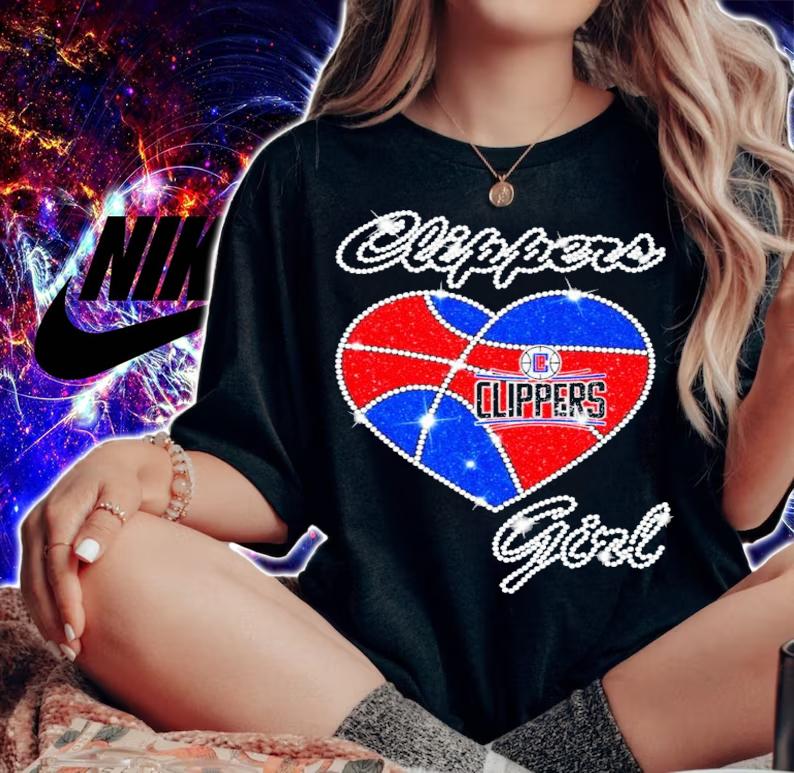 Clippers girl heart shirt woman shirt