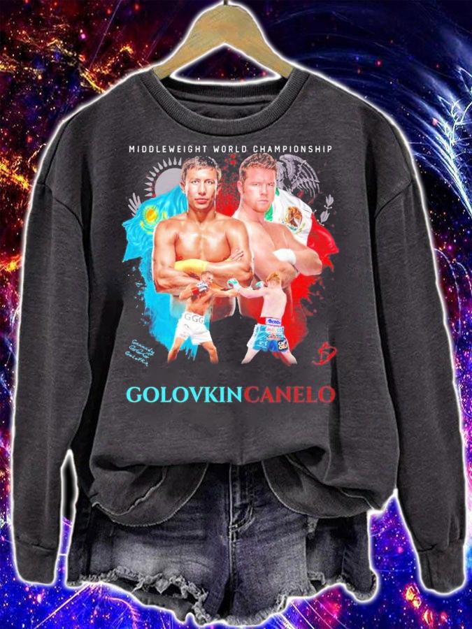 Middleweight World Champions Golovkin Canelo signature shirt sweatshirt