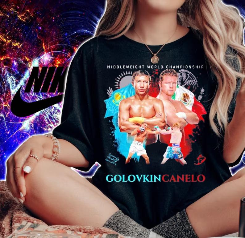 Middleweight World Champions Golovkin Canelo signature shirt woman shirt