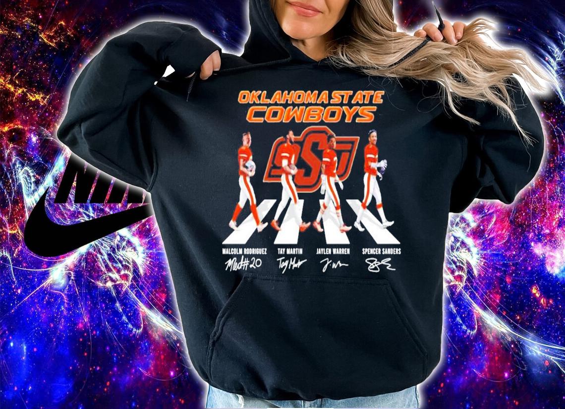 Oklahoma State Cowboys Football Signatures Abbey Road Shirt hoodie
