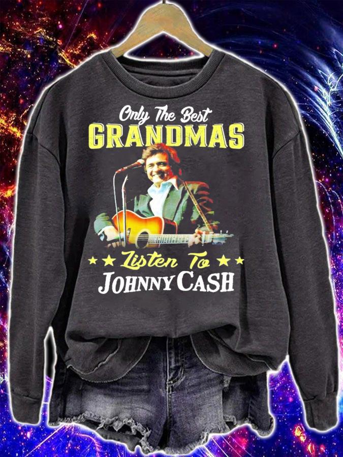Only the best grandmas listen to Johnny Cash shirt
