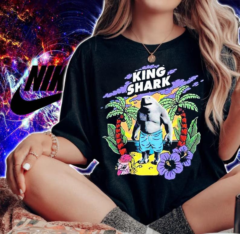 The Suicide Squad King Shark beach summer T-shirt woman shirt
