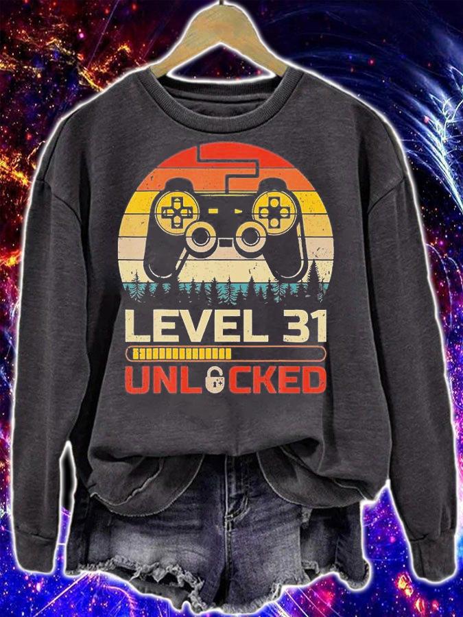 Vintage Retro Level 31 Unlocked Video Game 31Th Birth Day T-Shirt