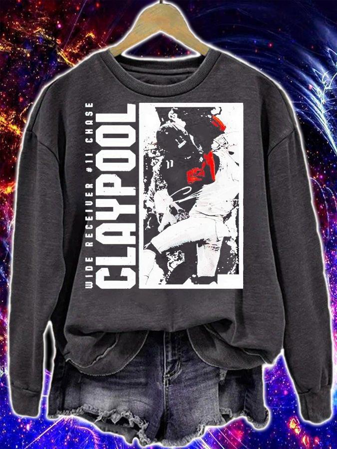 Wide receiver #11 Chase Claypool signature T-shirt sweatshirt