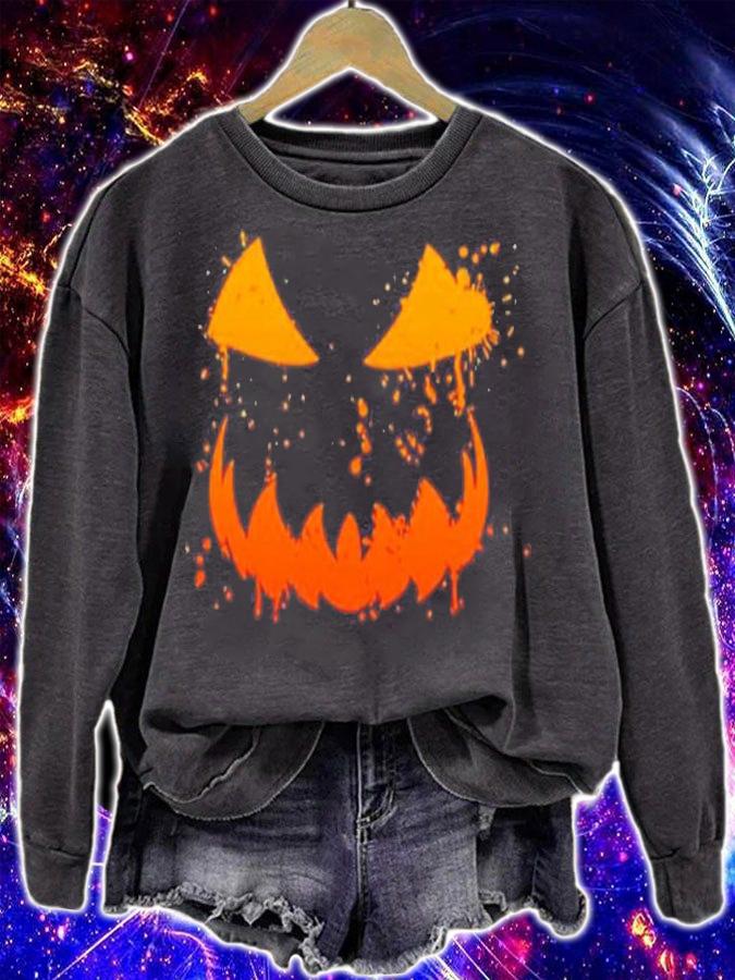 Halloween Scary Pumpkin Face Costume Boys Shamrock T-shirt