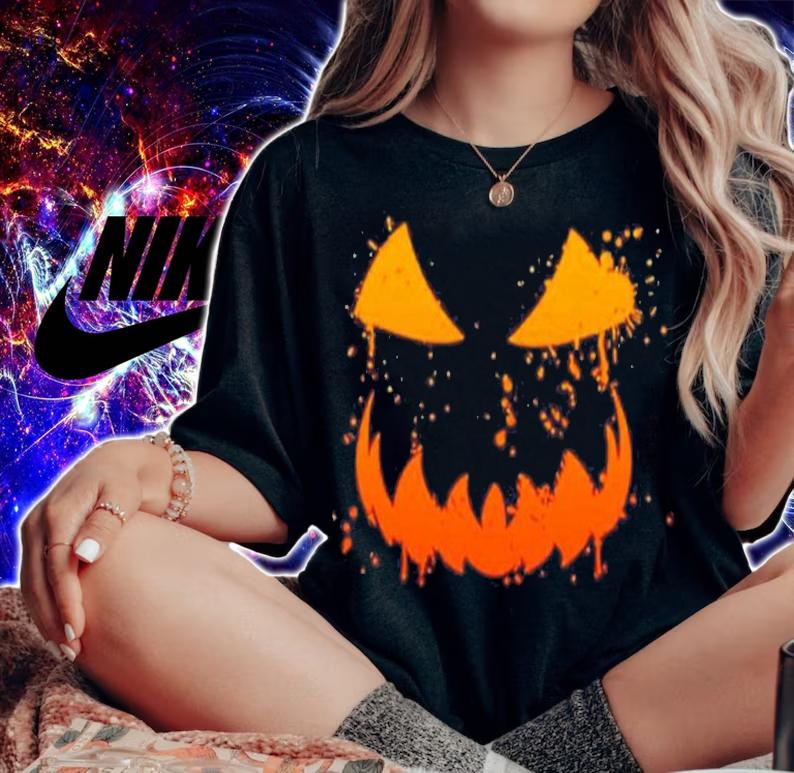 Halloween Scary Pumpkin Face Costume Boys Shamrock T-shirt