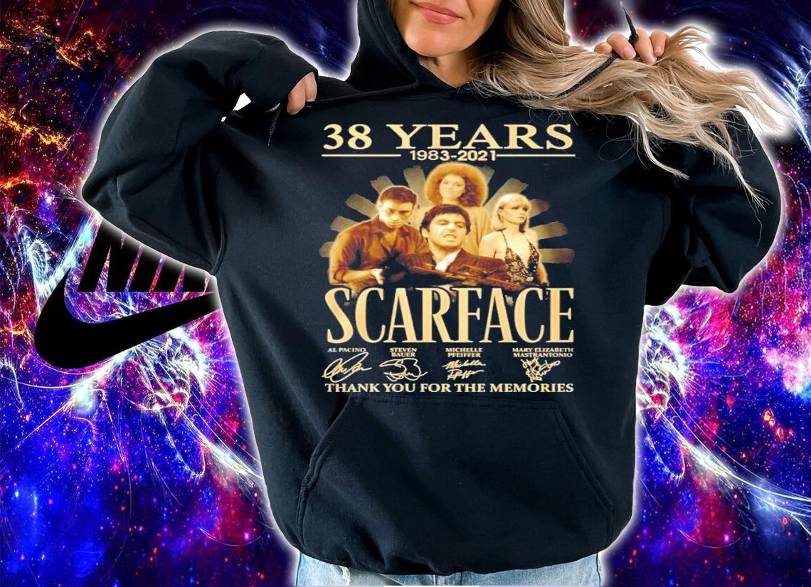 38 years 1983 2021 Scarface thank you for the memories shirt