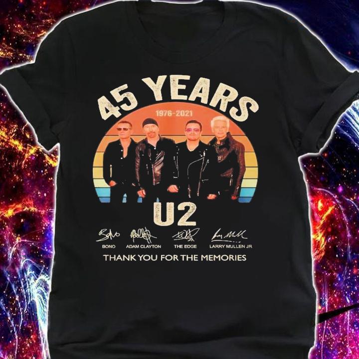 45 years 1976 2021 U2 thank you for the memories vintage shirt shirt