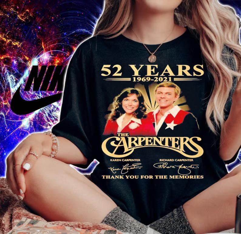 52 years 1969 2021 The Carpenters thank you for the memories shirt woman shirt