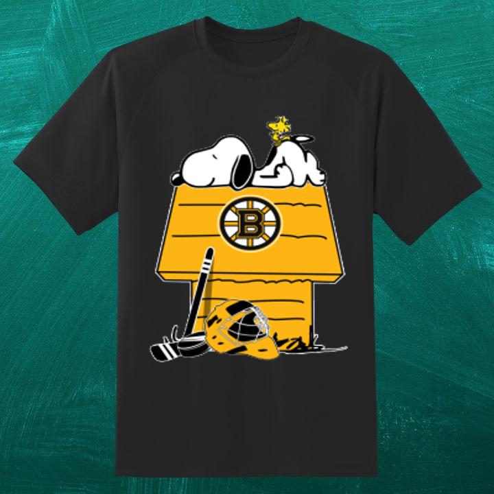 Boston Bruins NHL Hockey Snoopy Woodstock The Peanuts T-Shirt