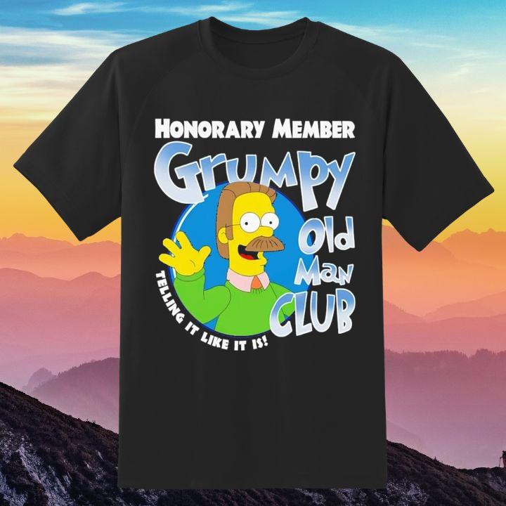The Simpsons Ned Flanders Honorary Member Grumpy Old Man Club T-Shirt