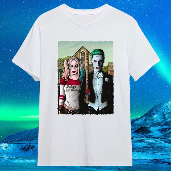 Premium Harley Quinn And Joker American Gothic Shirt