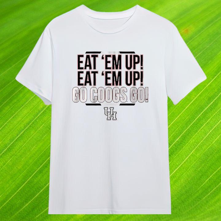 Eat 'Em Up Eat 'Em Up Go Coogs Go Houston Cougars Logo T-Shirt