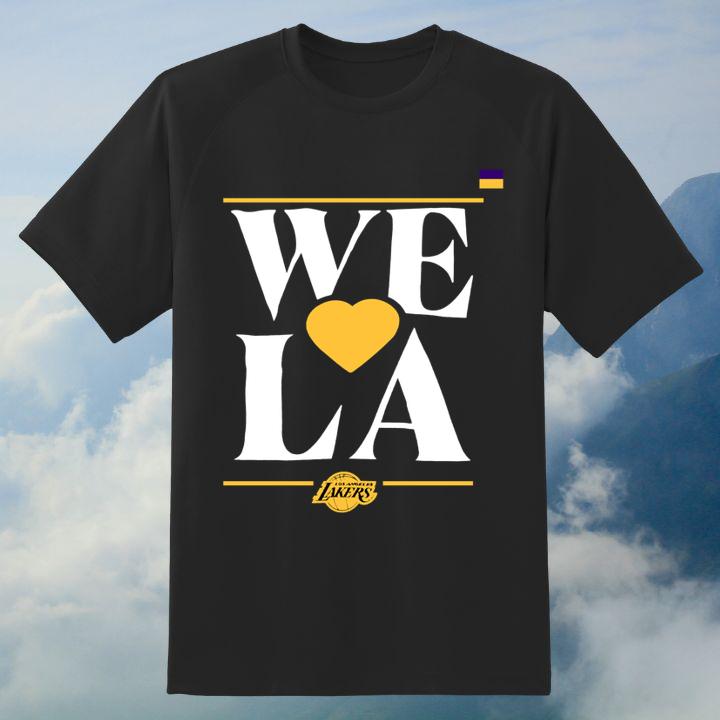 We Love Los Angeles Lakers Logo NBA 2025 T-Shirt