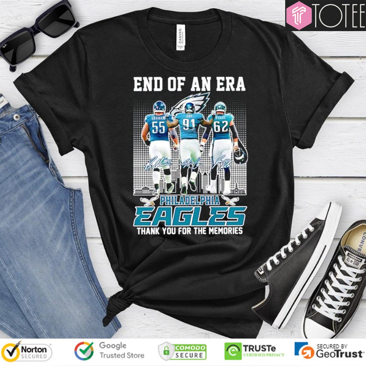 End Of An Era Philadelphia Eagles NFL Thank You For The Memories T-Shirt