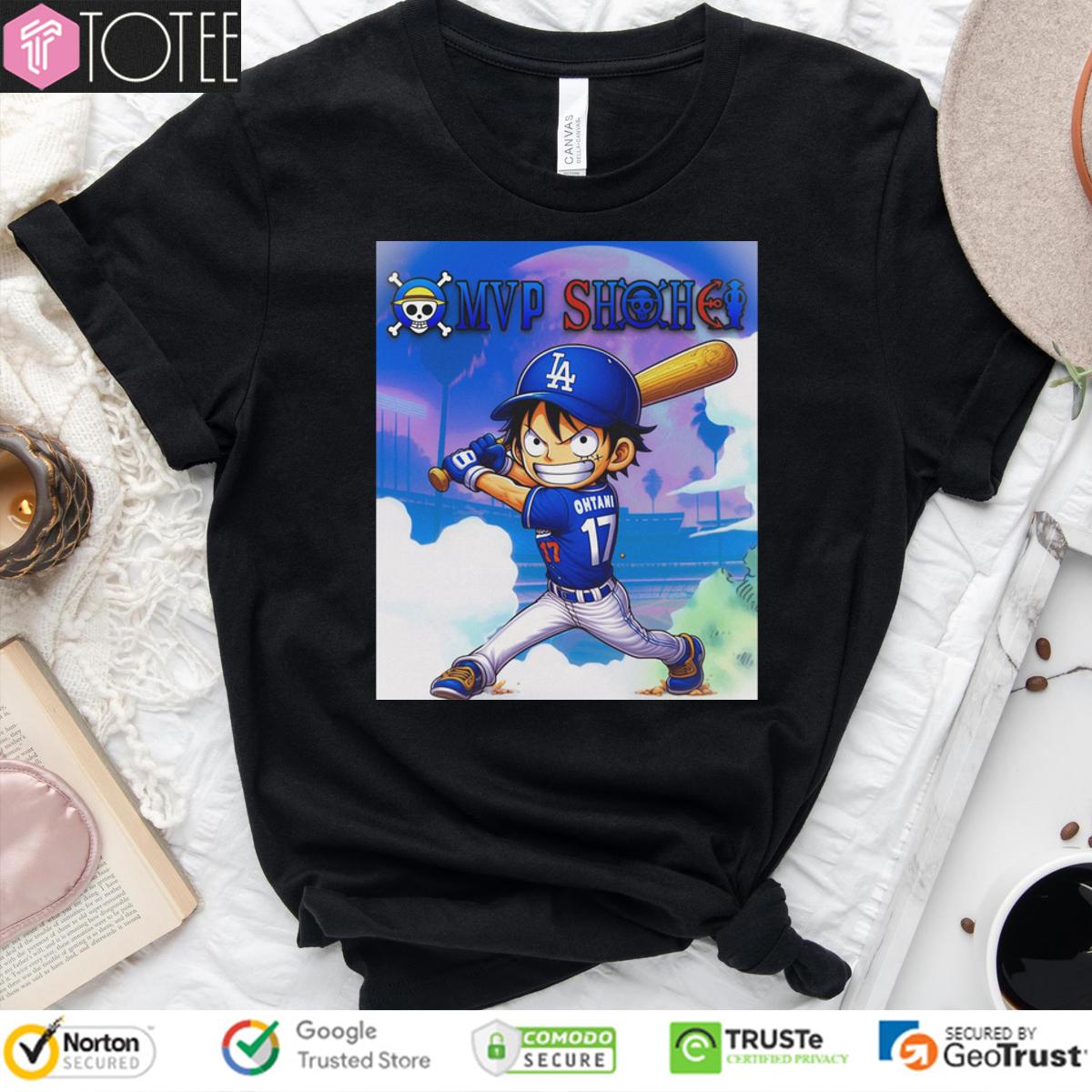 Mvp Shohei Ohtani La Dodgers X One Piece Anime Shirt
