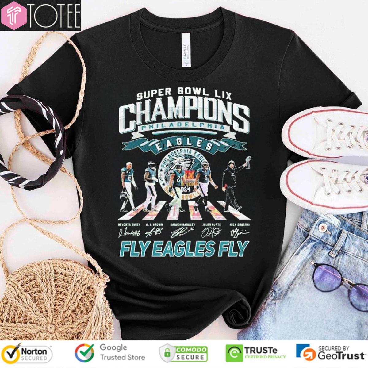Super Bowl Champions Fly Philadelphia Eagles Fly Abbey Road Signature Shirt