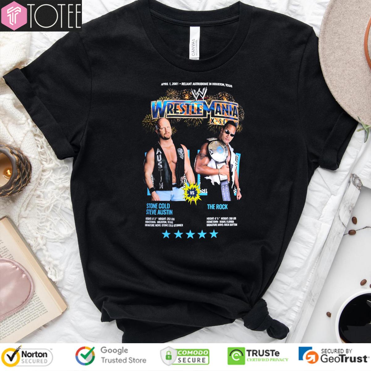 Wrestlemania Stone Cold Steve Austin The Rock T-Shirt