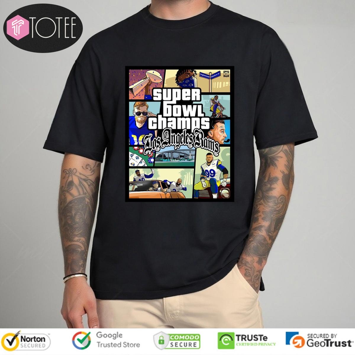 Grand Theft Auto Super Bowl Champs Los Angeles Rams T-shirt