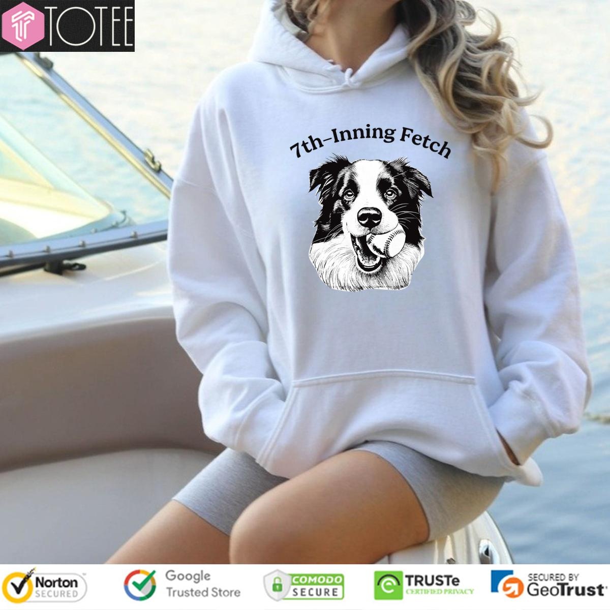 7Th-Inning Fetch Collie Dog Baseball hoodie