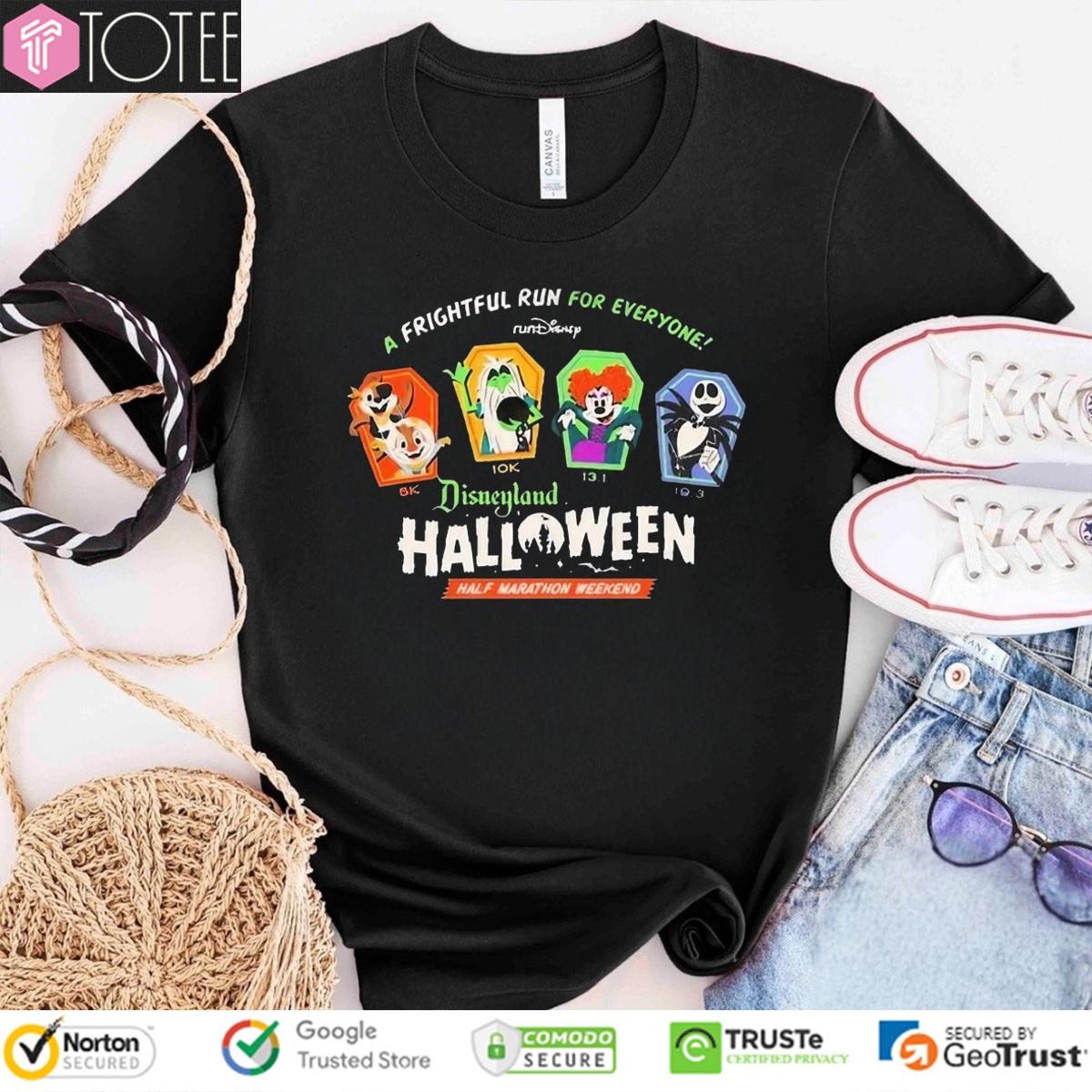 Rundisney A Frightful Run For Everyone Disneyland Halloween Half Marathon Weekend T-shirt