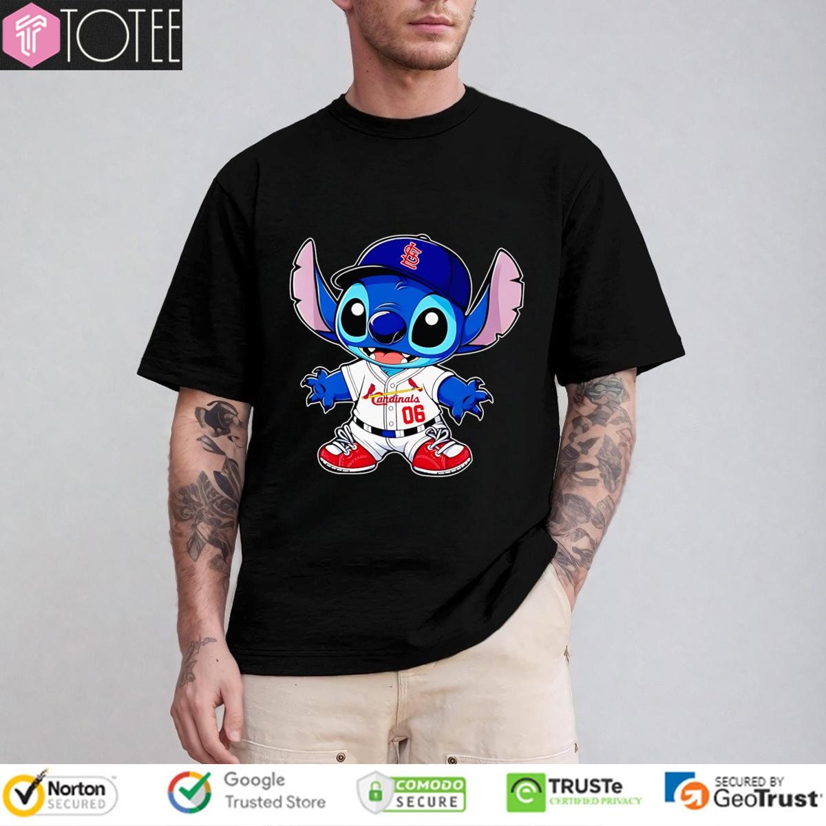 Stitch Parody St. Louis Cardinals Baseball T-shirt